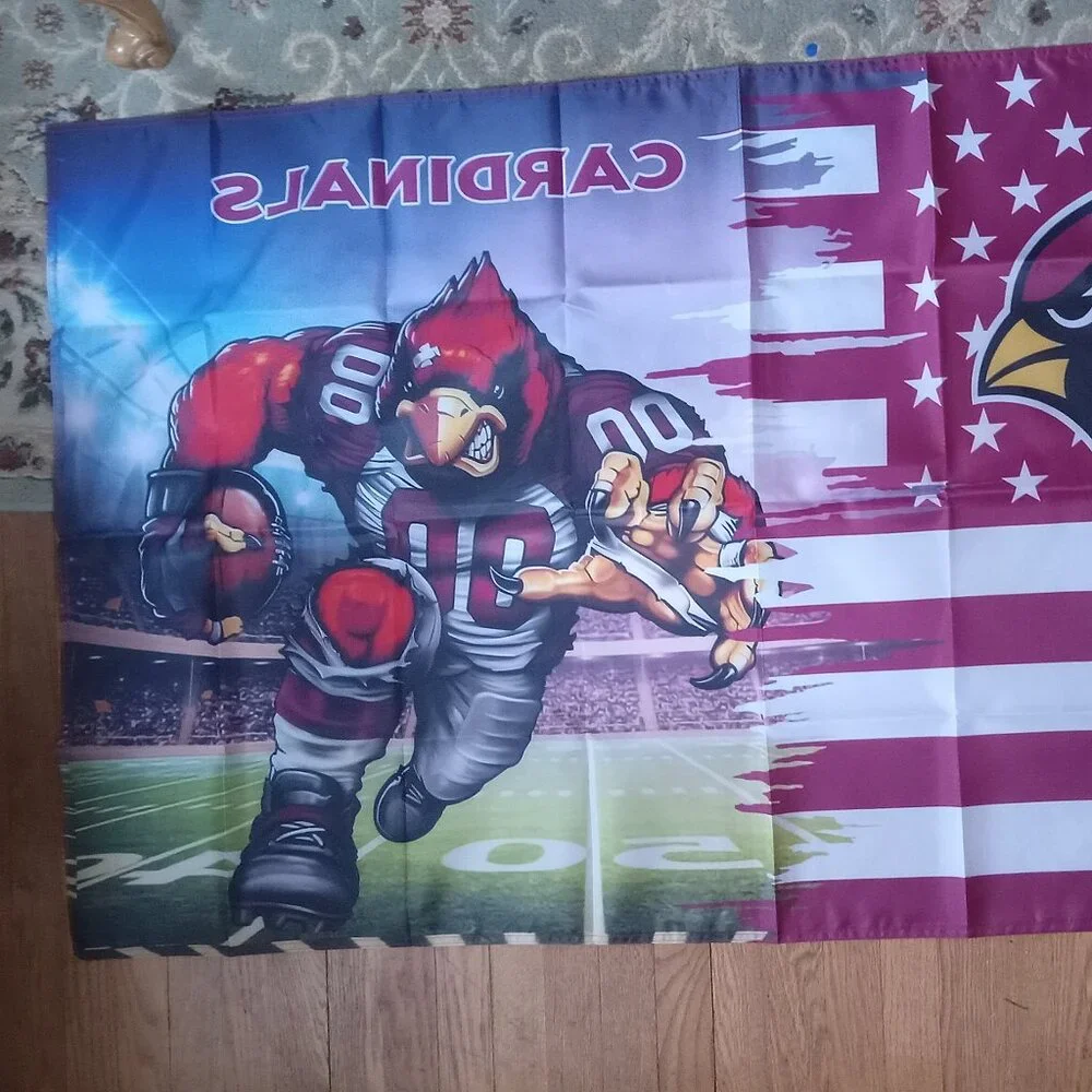 Arizona Cardinals NFL 3X5 Feet American Flag Banner Pole or Wall Decor